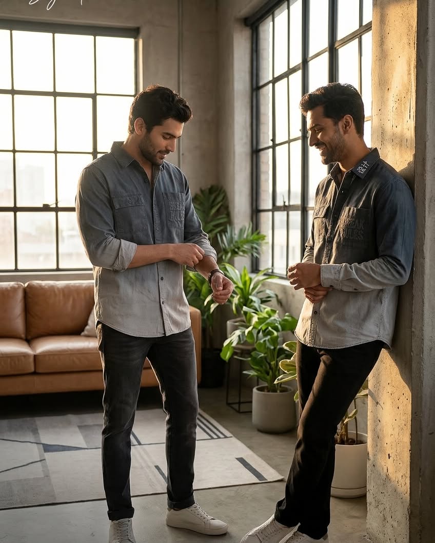 Denim Men’s Cotton Designer Shirt – Combo Of  2