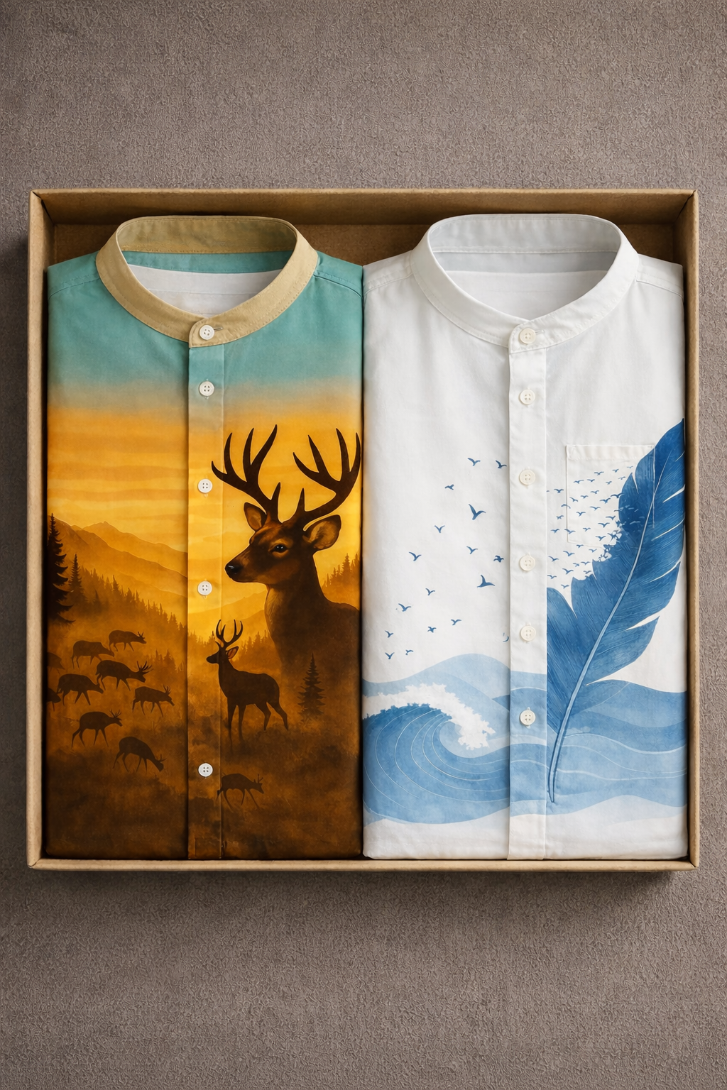 Vivid Men’s Cotton Designer Shirt – Combo Of  2